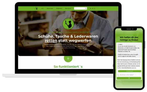 Website Der Schuhmacher Vorarlberg