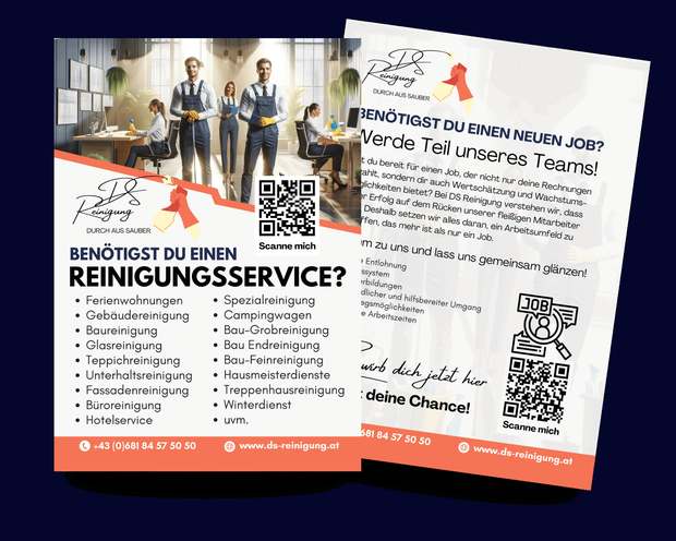 Flyer für einen Reinigungsservice
