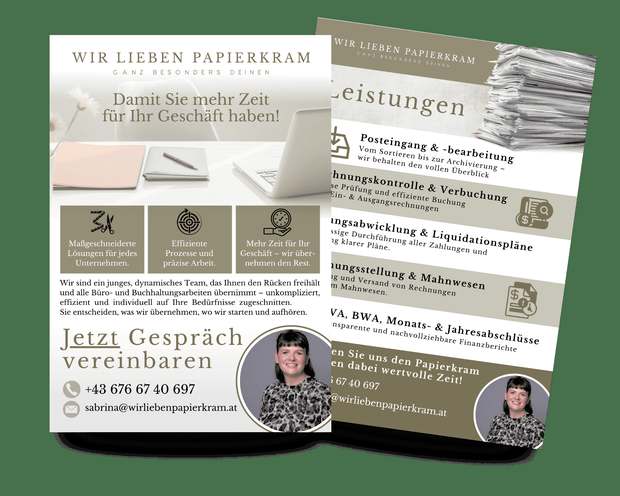 Flyer für ein Buchhaltungsbüro