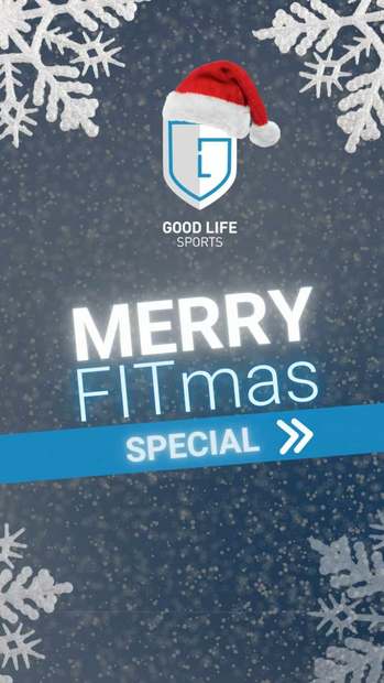 Weihnachtsmotiv für ein Fitnessstudio