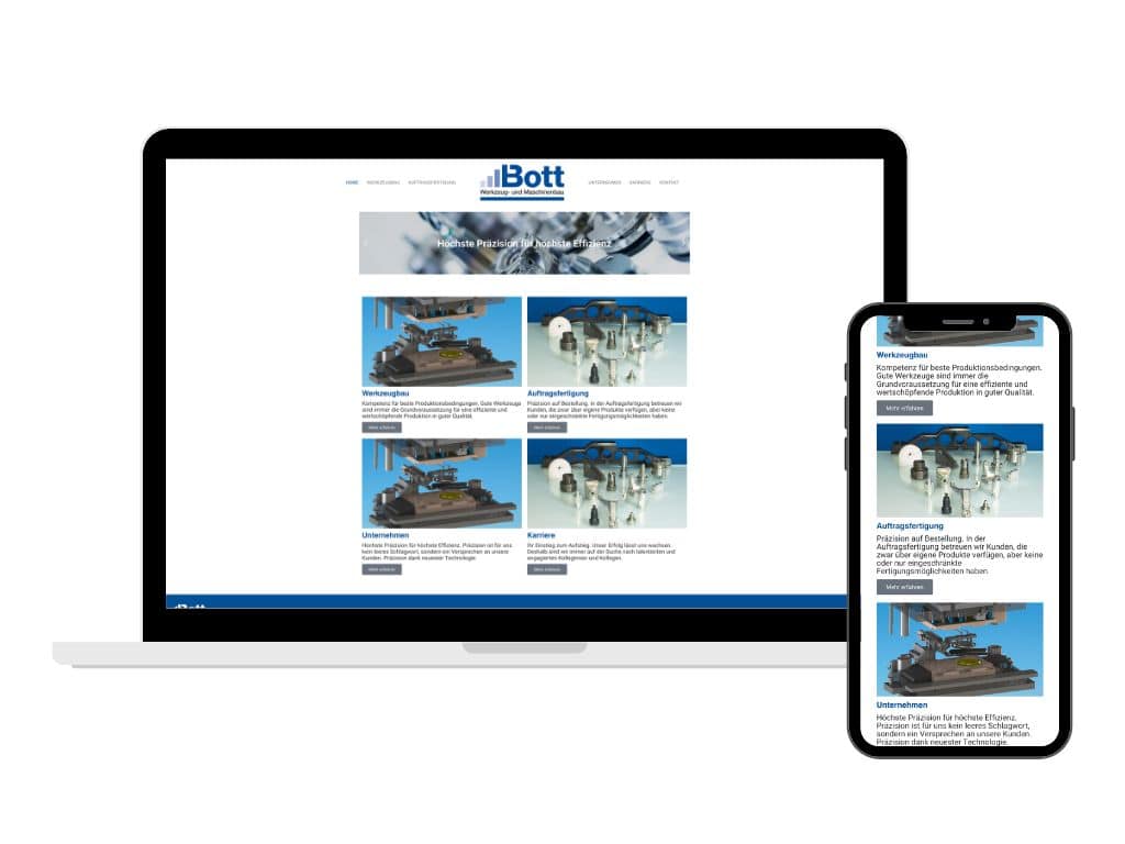 Website Bott Maschinenbau