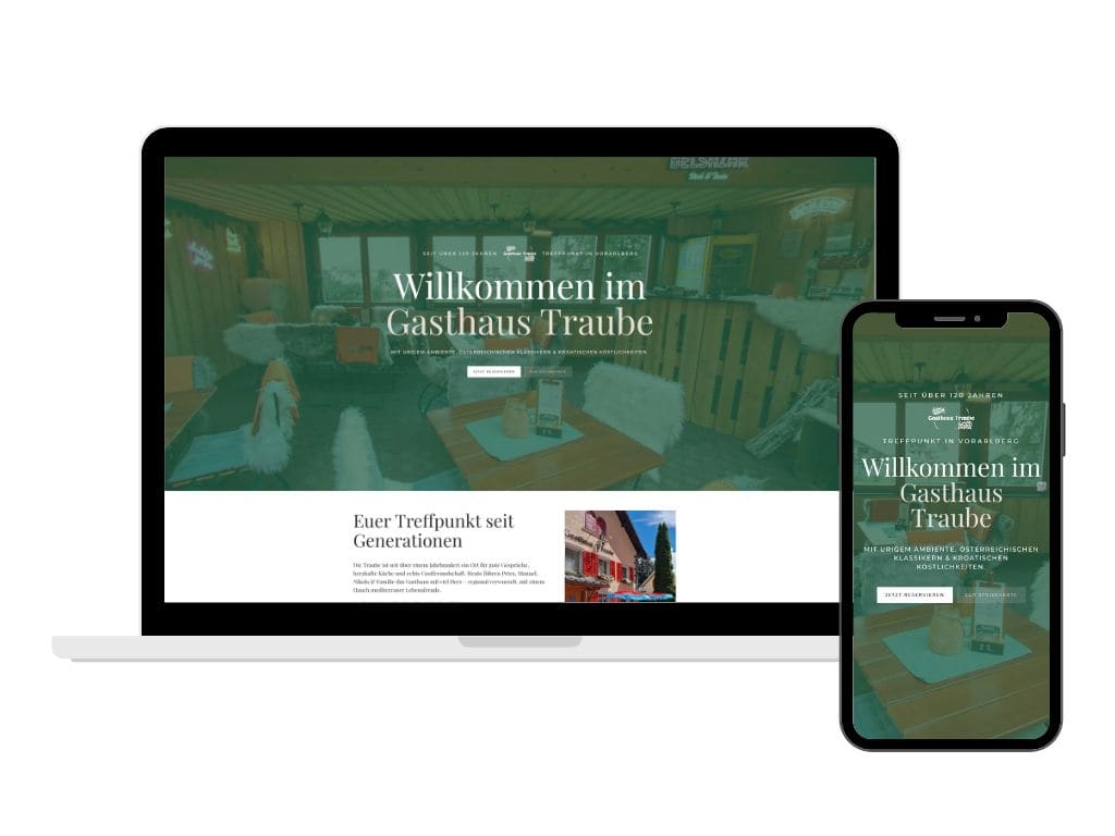 Website Gasthaus Traube Bürs