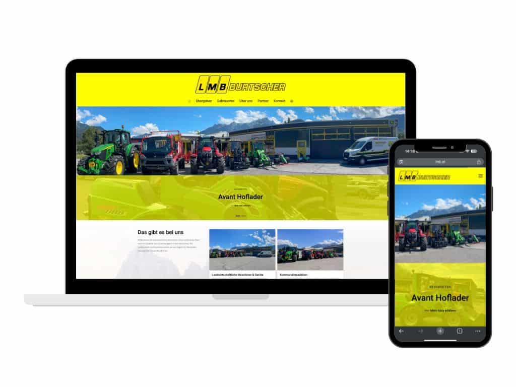 Website Landmaschinen Burtscher